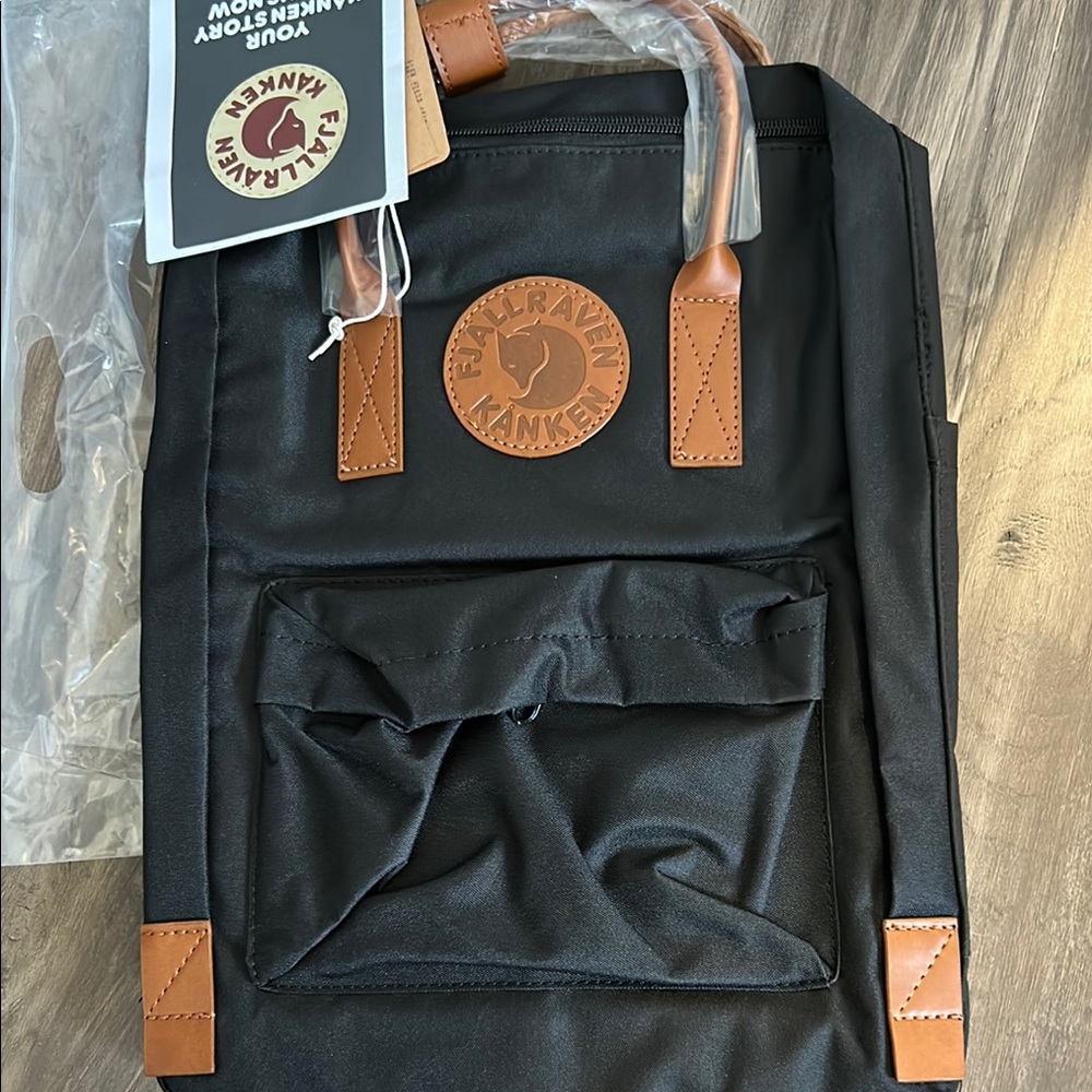 Black and Tan Backpack Versatile and Durable
